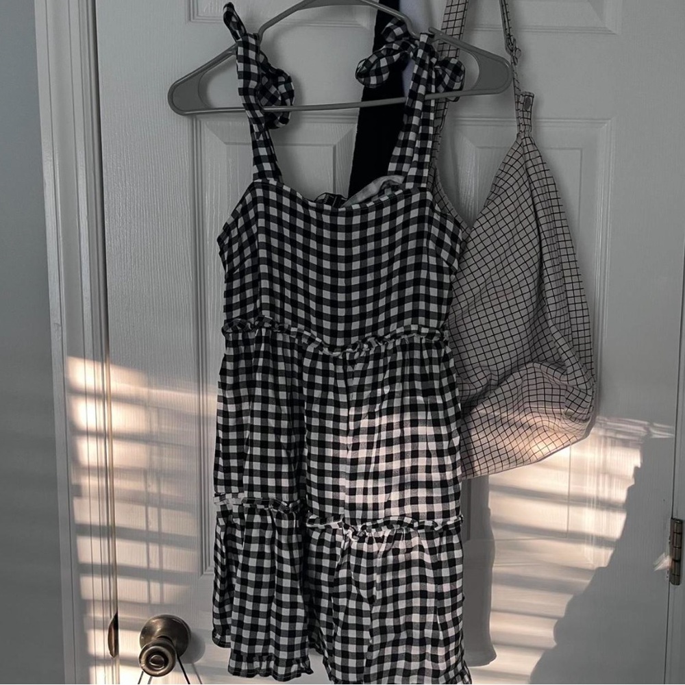 Black and White Gingham Dress